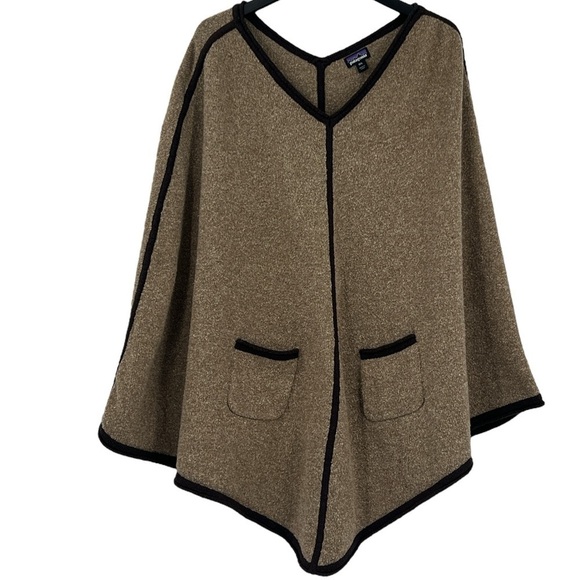 Patagonia Sweaters - Patagonia Brown Poncho/Cape 
 Tan & Brown SZ M/L